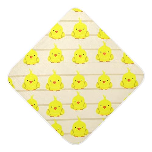 Kigai Baby Hooded Towel Absorbent Baby Bath Shower Towel with Hood for Newborn Boys Girls Babies Infant Toddler (Cute Yellow Birds 35 x 35 in)