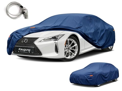 Image of Kaugung Custom Fit Car Cover for Lexus LC500 LC500h RC200t RC300 RC350 RCF, Heavy Duty Waterproof All Weather Outdoor Protection, Breathable Full Exterior Cover with Vent, Rain Sun Snow UV Proof