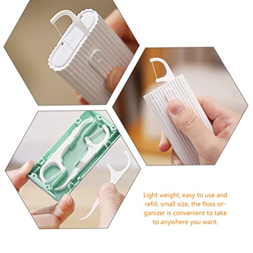 SUPVOX Faixão dental de 2pcs Organizador de fio oral de limpeza caixa de picket portátil fio dental
