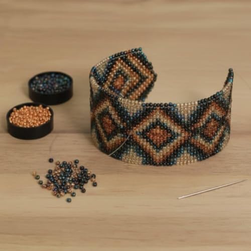 Image of Beadsnfashion Preciosa Seed Beads Tube Combo, 6 Metallic Color Size 11 /0 (2 MM) for Beading, Jewellery Making, Embroidery, Bracelets, Necklace and Craft Projects