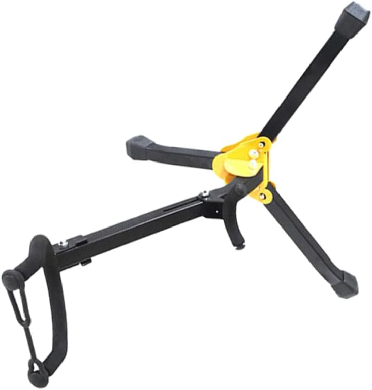 SUPVOX Folding Saxophone Stand Portable Display Bracket for Trumpet Instruments Lightweight Design with Sponge Cover for Scratch Protection Multi Function Holder Durable