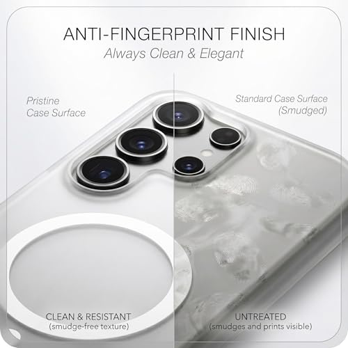 Image of amazon basics Luxury Paper Thin Case Cover for Samsung Galaxy S26 Ultra 5G | Matte Finish | Compatible with magsafe | (White, Samsung Galaxy S26 Ultra 5G)