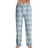 WENKOMG1 Xmas Pajama Pants for Family - Soft Lightweight Pajama Lounge Sleep Pants with Pockets Pajamas Unisex Cotton Fashion Men Clothes Night Pyjamas (XL - Sky Blue)