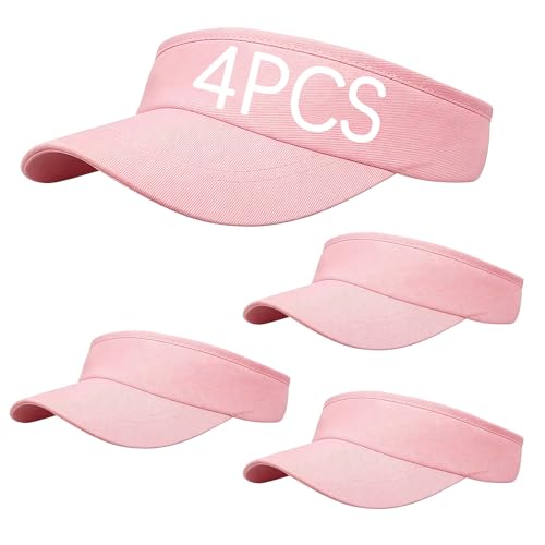 Image of Adjustable Sport Sun Visor Hats Bulk Solid Color Blank Golf Cap Anti Ultraviolet for Beach Tennis Baseball