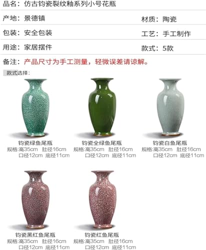 DUANZYOPQ Antique Yellow Ceramic Vase for Elegant Flower Arrangements – Large Jun Porcelain Home Decor for Living Room and More - Image 4