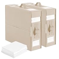 JINEATHES Bettwäsche Aufbewahrungstasche - 2 Stück Faltbare Organizer