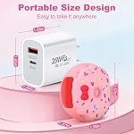 Aolcev for iPhone Charger Block Fast Charging 2 in 1 USB A USB C Charger - Image 5
