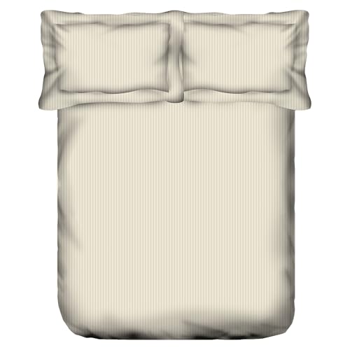 Image of MYTRIDENT Bedsheet for Double Bed, Classic King Size Bedsheet with 2 Pillow Covers, 210TC, 100% Cotton Bedsheet - Pearled Ivory