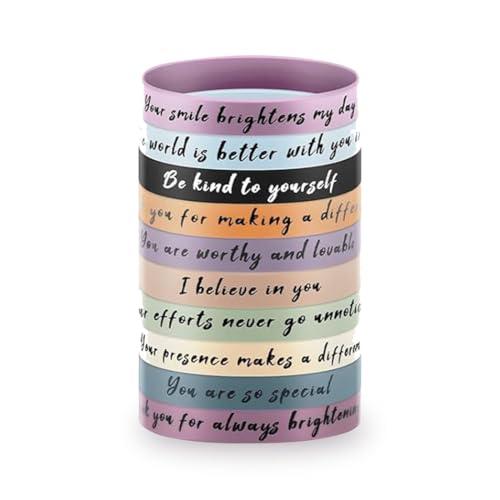 10 pulseras motivacionales, pulseras de silicona, regalos motivacionales para adolescentes, pulsera identificativa niños, adecuados para cumpleaños, Navidad y otras ocasiones (versión en inglés).