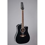 Takamine - Guitarra electroacústica gd38ce black 12 cuerdas + funda