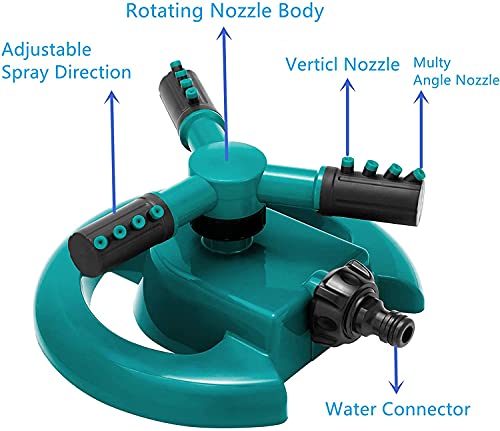 Image of ADA Automatic Garden Sprinkler 360 Rotating Adjustable Water Sprinkler, Multipurpose Yard Sprinklers for Plant Irrigation