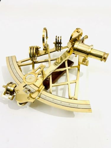 MILLIONS ANTIQUE Sextant Navigation Astrolabe, Vintage Functional Brass Bronze Metal