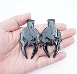 Pair Set Gladiator Emblems 3D Custom Badges Right and Left Side Tailgate Fender Stickers Replacement for Gladiator Universal Car Vehicle, Truck, Motorcycle Door Window Decoration (Gloss Black)