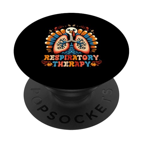 Thérapeute de thérapie respiratoire de Thanksgiving Automne Automne Poumon PopSockets PopGrip Adhésif