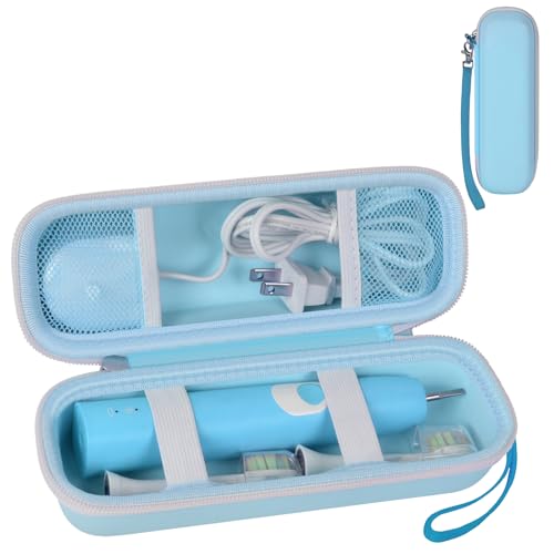 Image of Case Compatible with Philips for Sonicare for ProtectiveClean 4100 6100 5100 6500 7500 Rechargeable Electric Toothbrush.Travel Bag Holder for Oral-B Pro 1000 5000 7500 7000 6000 9600 -Blue(Box Only)
