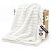 Bedsure GentleSoft White Throw Blanket for Couch - Mothers Gifts Day Birthday Gifts for Women Mom Her, Soft Cozy Fleece Summer Throw Blanket for Girl, Room Home Bedroom Decor, Off White, 50x60 Inches