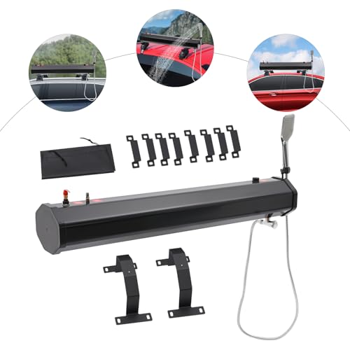 YIYIBYUS Roof Rack Water Tank, tanque portátil para ducha de carretera con capacidad de 30L, 1.6 bar, kit de ducha para acampar con bolsa de almacenamiento y manguera de 5.58 pies miniatura 2