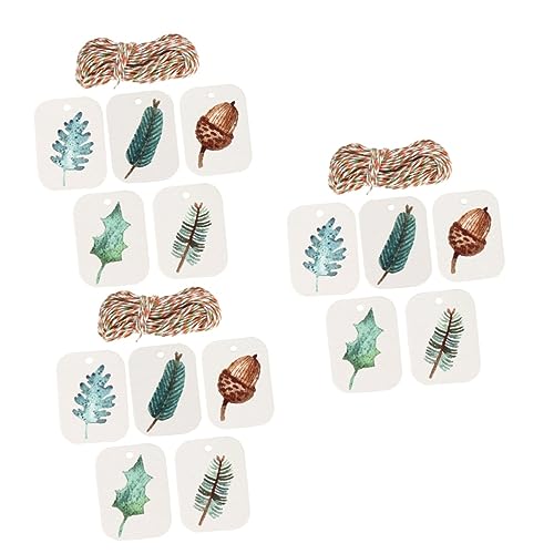 Étiquettes en papier kraft Healeved robustes au style vintage avec ficelle