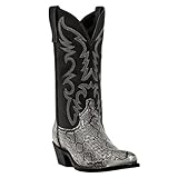 YGMNQAL Botas vaqueras con estampado de serpiente for hombre, hechas a mano, media caña, estilo retro, puntiagudas, tallas grandes 38-48, unisex(Silver,41)