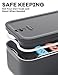 Small Lock Box for Medication Safe, Lockbox for Phone Jail, Medicine Lockable Storage Box with Code for Pills/First Aid Kits, Locked Food/Snack Box Container for Home/Fridge/Office (Grey)