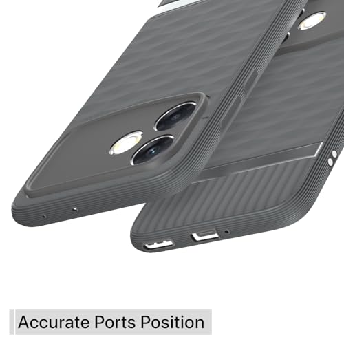 Image of Pikkme Back Cover for Oppo F33 Pro 5G Camera Protection 3D Hexa Cube Design Silicone Protective Bumper Case (Grey)