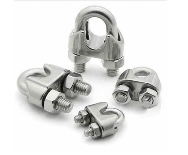 DilliWale/Wire Rope Clamps - Ideal for Wire Rope Rigging, Fitting, Lifting Rope, Connecting Rope Fitting (6mm to 16mm) Pack of 10pc (6mm) (B0C5VYL7B1) Amazon Price History, Amazon Price Tracker
