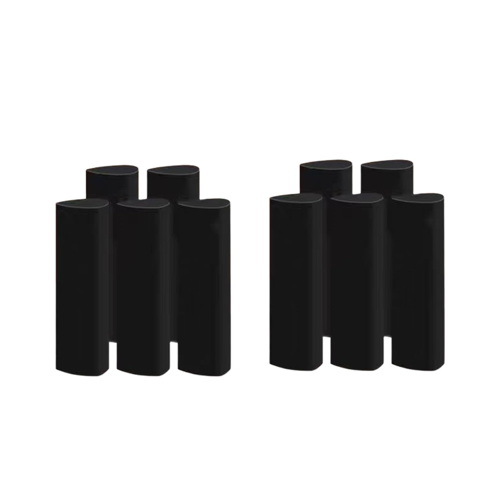 GZBABY Triangle Pencil Erasers 10 Pack, Dust Free Erasers, Precision Erasing (Black)