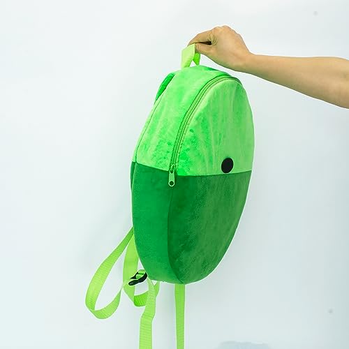 Green Backpack for Anime Costume Prop Lime Green Plush Backpack Cartoon Human's Adventure For Cosplay Holiday Party4