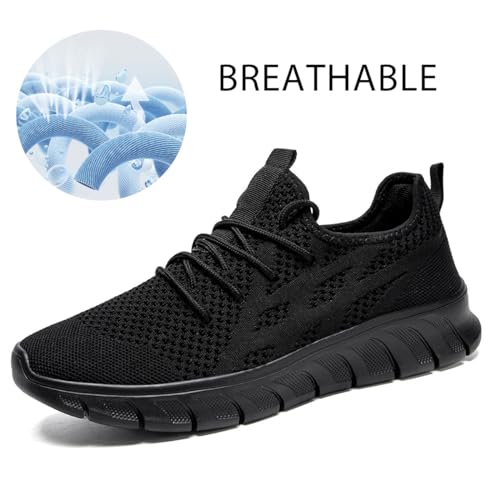 Chaussures de course pour hommes en noir taille 45 confortables et légères - 4