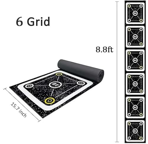 HUAGHEE Rubber Agility Ladder 8.8 Ft Non-Slip Speed Agility Training Ladder for Soccer Footwork Training,Flat Agility Ladder for Children's Physical Training Equipment (8.8 ft)