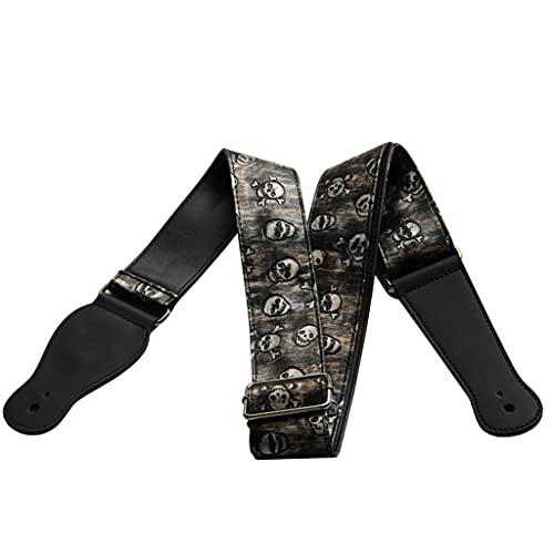 CZDYUF Sangle de Guitare Skull Rock Sangle de Guitare Folk Sangle de Guitare électrique Sangle de Basse électrique - Les Beatles, Paul McCartney, John Lennon, RIngo Starr, George Harrison CZDYUF Sangle de Guitare Skull Rock Sangle de Guitare Folk Sangle de Guitare électrique Sangle de Basse électrique