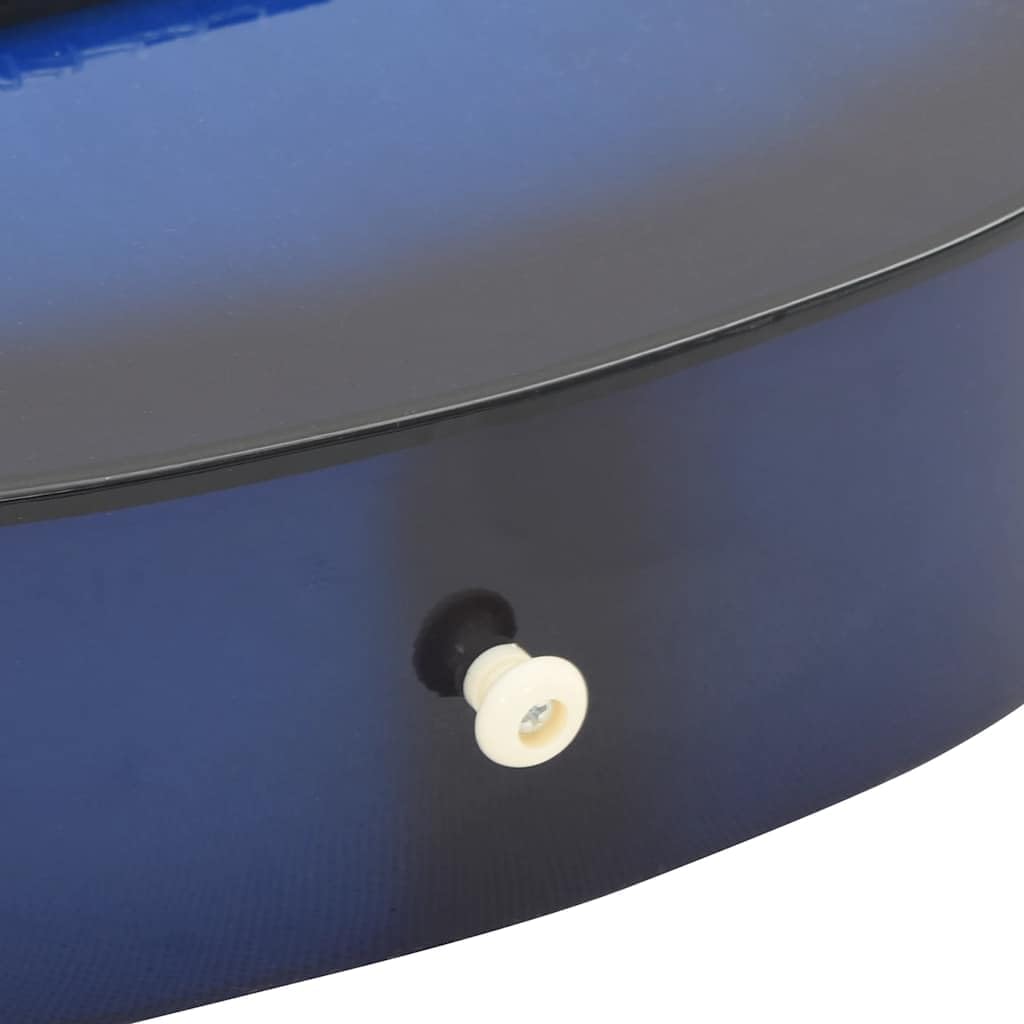 Guitarra acústica clásica para niños y principiantes, color azul, 1/2 34 pulgadas, con cuerdas de nailon, instrumento de aprendizaje, incluye accesorios, ideal para clases de música, adecuada