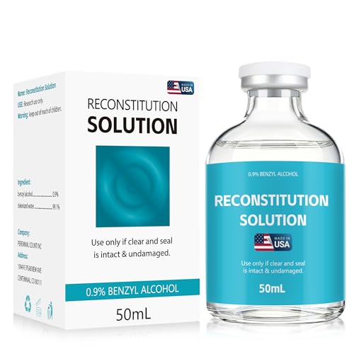 Reconstitution Solution, 1-Pack 50mL in Premium Glass Vials, Ultra Clean| Made in USA