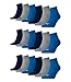 Produktbild PUMA unisex Quarter Sportsocken Kurzsocken Socken 271080001 18 Paar, Farbe:Mehrfarbig, Menge:18 Paar (6x 3er Pack), Größe:39-42, Artikel:-277 blue/grey melange