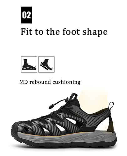Mens Hiking Sandals Summer Outdoor Non-slip Water Shoes Breathable Comfortable Beach Lightweight Casual3