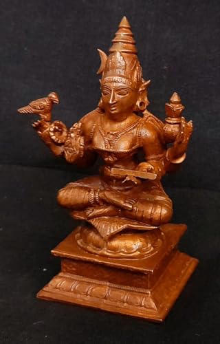 Image of Copper Goddess Sardhambal Idol 4.0 in | 417g