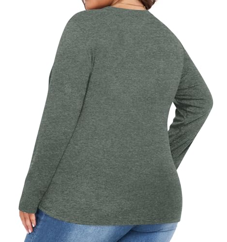 Anymiss Fall Plus Size Tops for Women 2025 Winter Sweaters Long sleeve Tshirts L-5XL3