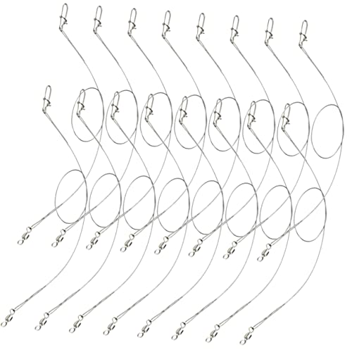 VICASKY 24 piezas Líderes de Pesca de Metal Duraderos