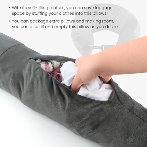 Set 2 Almohadas de viaje ajustables de espuma miniatura 3
