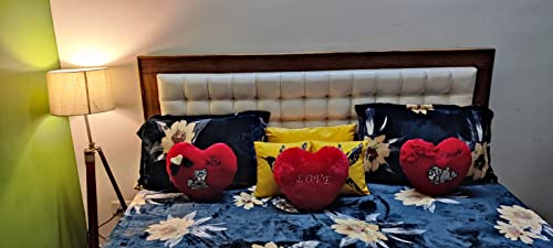 Image of Delicado Soft Plush Cushion Pillow in Heart Shape (Red Heart Shape Love)