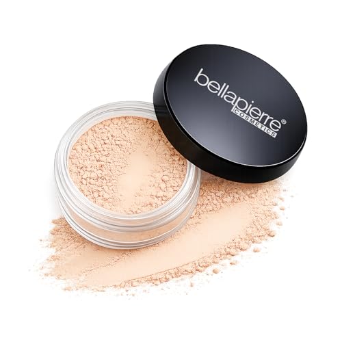 Bellapierre Loose Mineral Foundation SPF 15 – Pure Powder Base, Full Coverage Mineral Makeup, Matte Finishing & Setting, Lightweight, Talc-Free & Paraben-Free – 0.32 oz - Porcelain