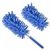 sourcing map Plumeau de nettoyage 28cm à 78cm Brosse chenille extensible lavable avec tête remplaçable pour Fenêtre Meubles Ventilateur de plafond Bleu 1 Kit