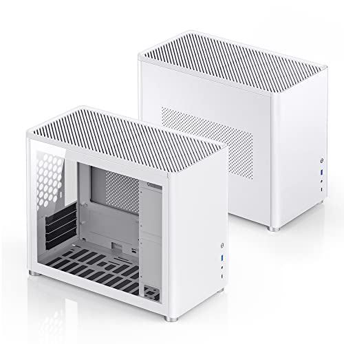 Jonsbo D30 White Mini Micro Atx Tower Computer Case, Aluminum/Steel/Tempered Glass-1 Side, Simple High Compatibility Matx Case, Support 240 Water & 168Mm Air Cooling, 355Mm Gpu,Interchangeable Side #TOP1