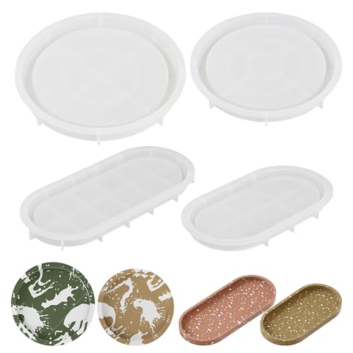 Mapille 4 Piece Resin Plate Molds – High-Quality Silicone
