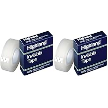 Highland 6200 Invisible Tape, 0.75 Inch x 36 Yards, Matte Pack of 2