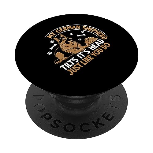 My German Shepherd Tilts Its Head Just Like You Do PopSockets PopGrip Intercambiabile