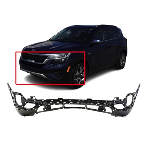 Image of Compatible with Kia Seltos 2021-2023 Front Lower Bumper Cover | Primed, Ready to Paint, OEM 86512Q5300, KI1015117