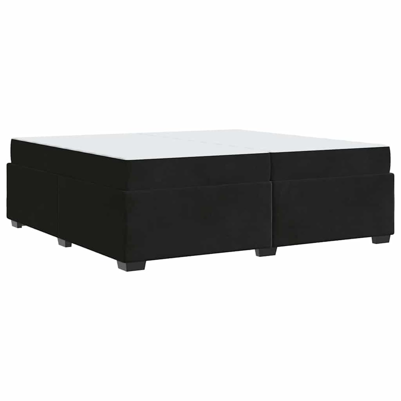 Gecheer Struttura del letto con materasso Nero 200 x 200 cm Velluto E2