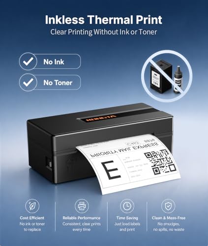 Image of Rongta RP425 Label Printer+ 2'' Circle White Labels-750