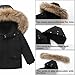 Faux Fur Hood Snowsuit Toddler Fashion 2 Piece Windbreaker Waterproof Insulated Down Ski Jacket and (Black, 2-3 Years)